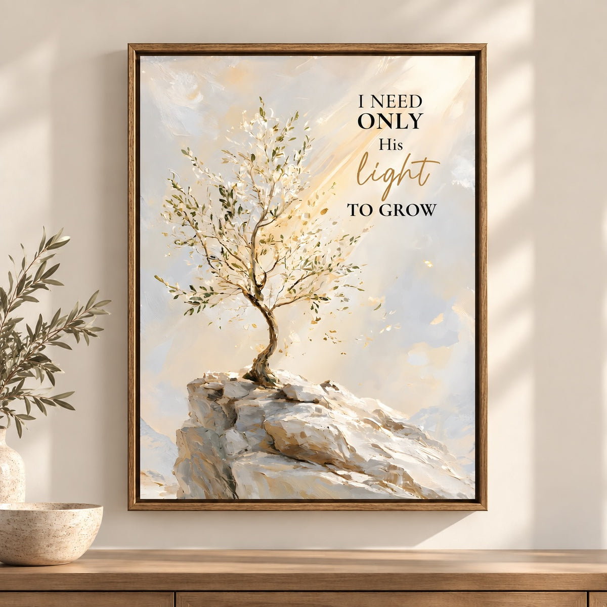 Rooted in His Light | Christian Affirmation - Canvas