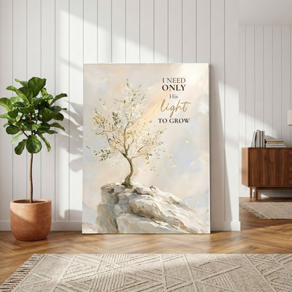 Rooted in His Light | Christian Affirmation - Canvas