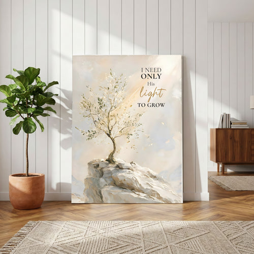 Rooted in His Light | Christian Affirmation - Canvas