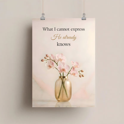 What I Cannot Express, He Already Knows | Christian Affirmation
