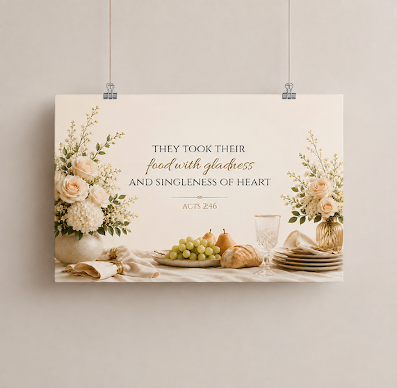 Acts 2:46 | Scripture Wall Art