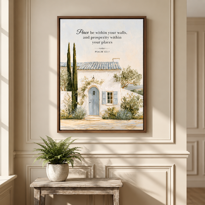 Psalm 122.7 | Home Blessing - Canvas