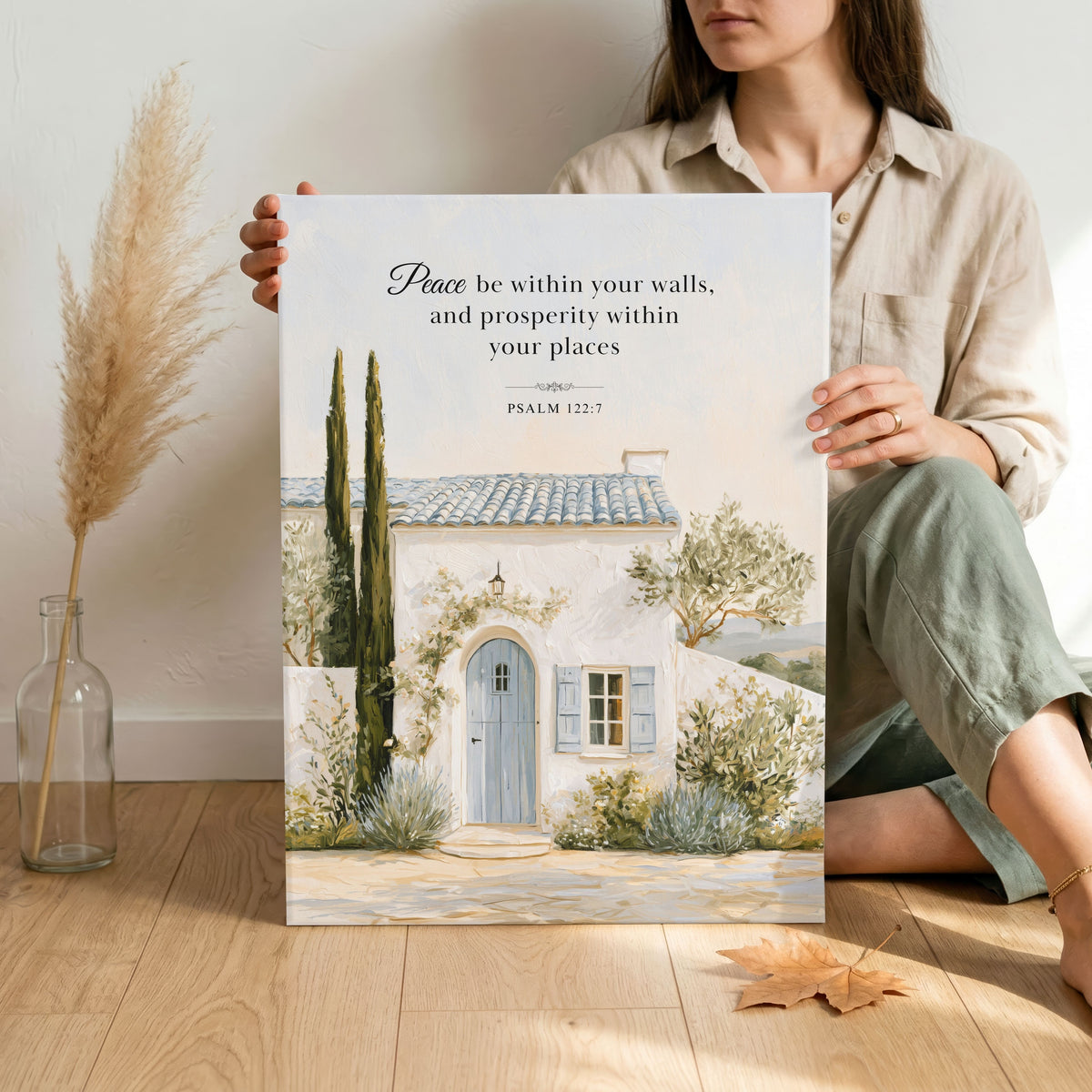 Psalm 122.7 | Home Blessing - Canvas