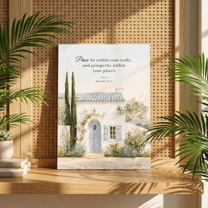 Psalm 122.7 | Home Blessing - Canvas