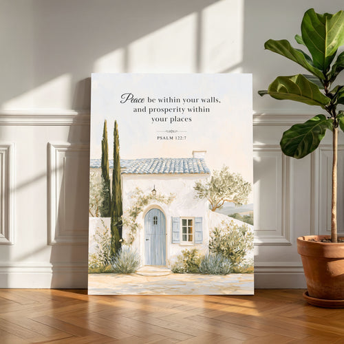 Psalm 122.7 | Home Blessing - Canvas