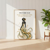 Proverbs 31:25 | Strength and Dignity | Christian Wall Art