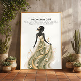 Tree of Life Christian Print | Proverbs 3:18 Bible Verse Wall Art