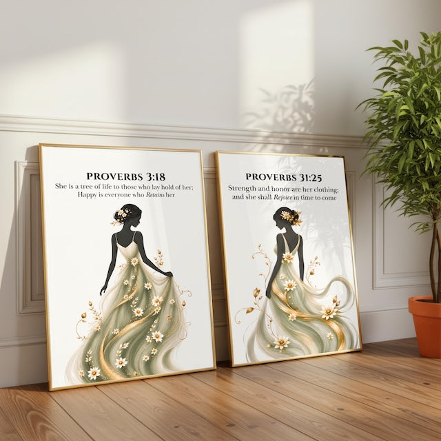 Tree of Life Christian Print | Proverbs 3:18 Bible Verse Wall Art