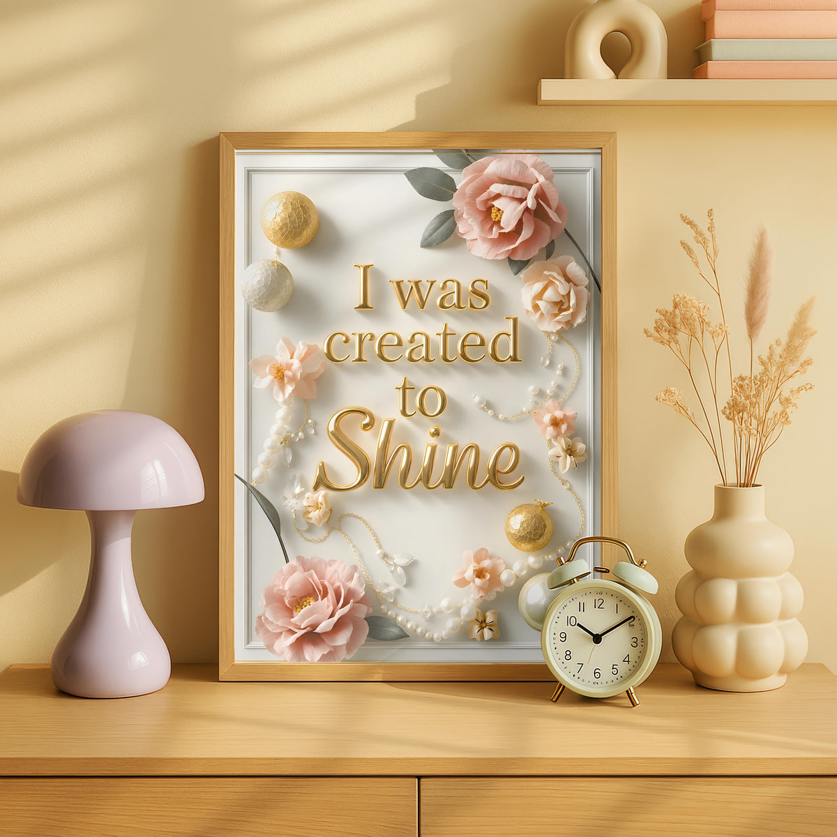 I Was Created to Shine | Christian Affirmation Wall Art