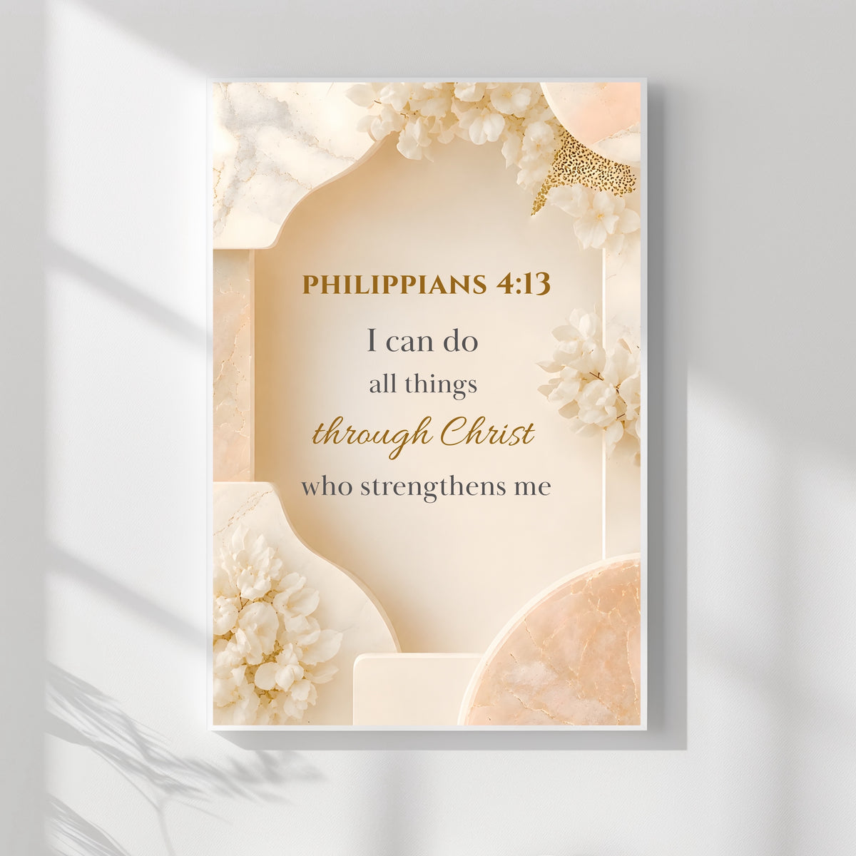 Philippians 4:13 Christian Wall Art | I Can Do All Things Through Christ Poster