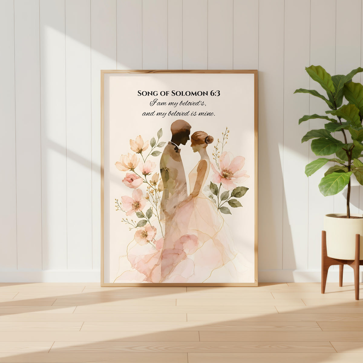 Song of Solomon 6:3 Christian Wall Art | Romantic Bible Verse Print