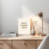 Firm, Courageous & Strong | Christian Affirmation Wall Art