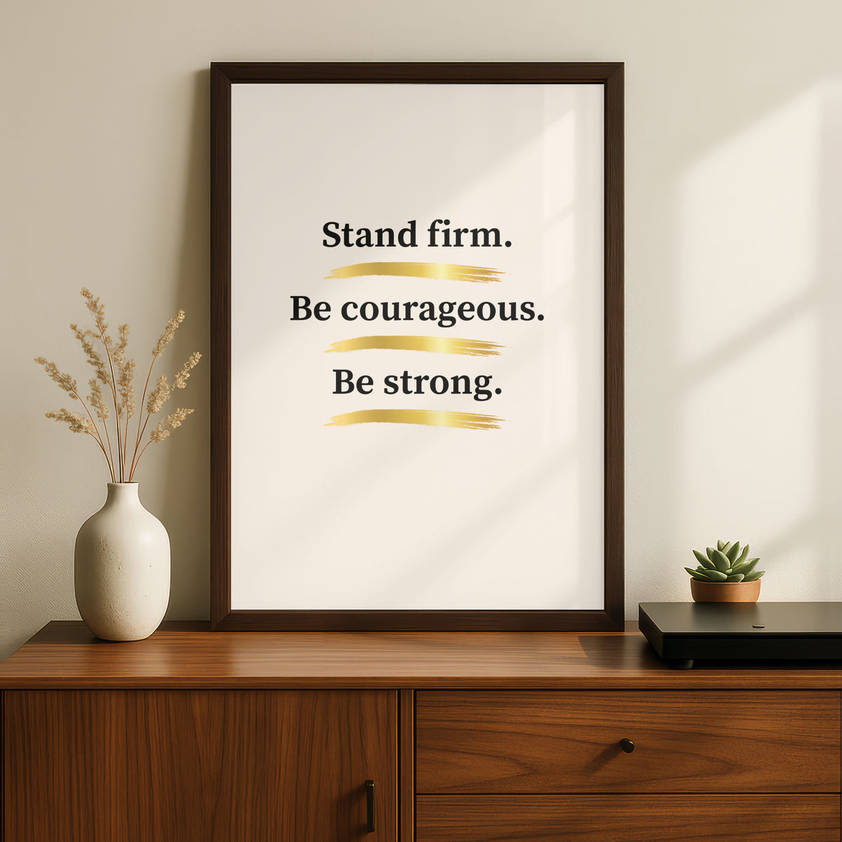 Firm, Courageous & Strong | Christian Affirmation Wall Art