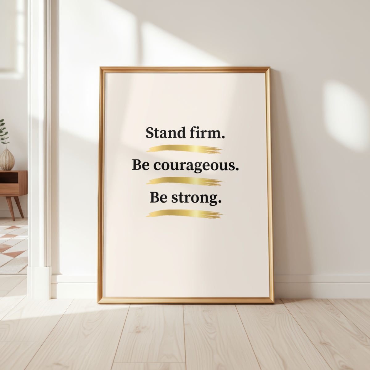 Firm, Courageous & Strong | Christian Affirmation Wall Art