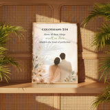 Walk in Love Christian Wall Art | Colossians 3:14 Bible Verse Print