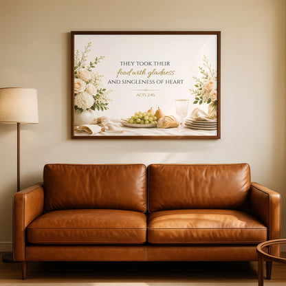 Acts 2:46 | Scripture Wall Art