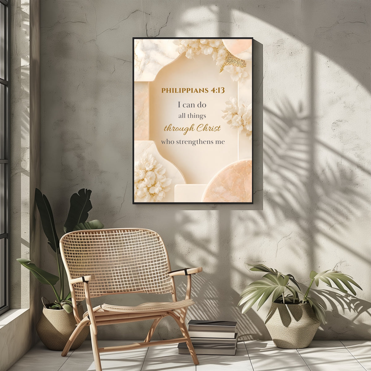 Philippians 4:13 Christian Wall Art | I Can Do All Things Through Christ Poster