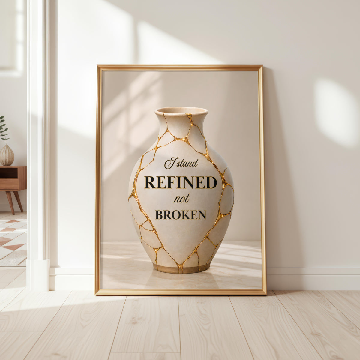 I Stand Refined, Not Broken Wall Art | Christian Affirmation Print
