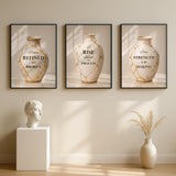 I Am Strength in the Making Wall Art | Christian Affirmation Print | Kintsugi Vase