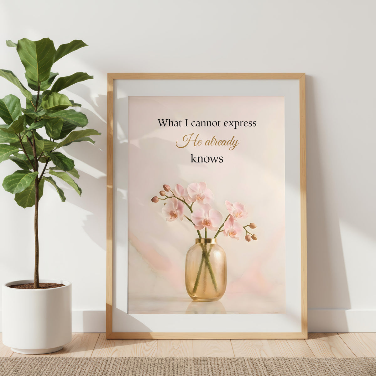 He Already Knows Wall Art | Christian Affirmation Print | Faith-Inspired Home Decor