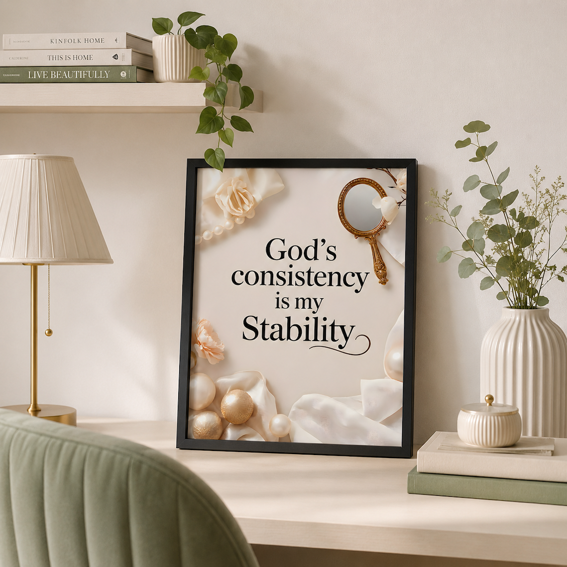 God's Consistency Is My Stability | Christian Affirmation Wall Art