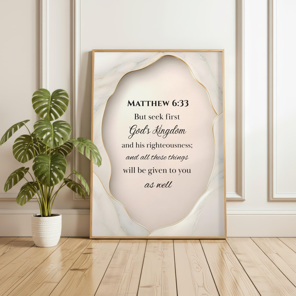 Matthew 6:33 | Seek First God's Kingdom | Christian Wall Art