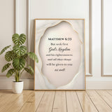 Matthew 6:33 | Seek First God's Kingdom | Christian Wall Art