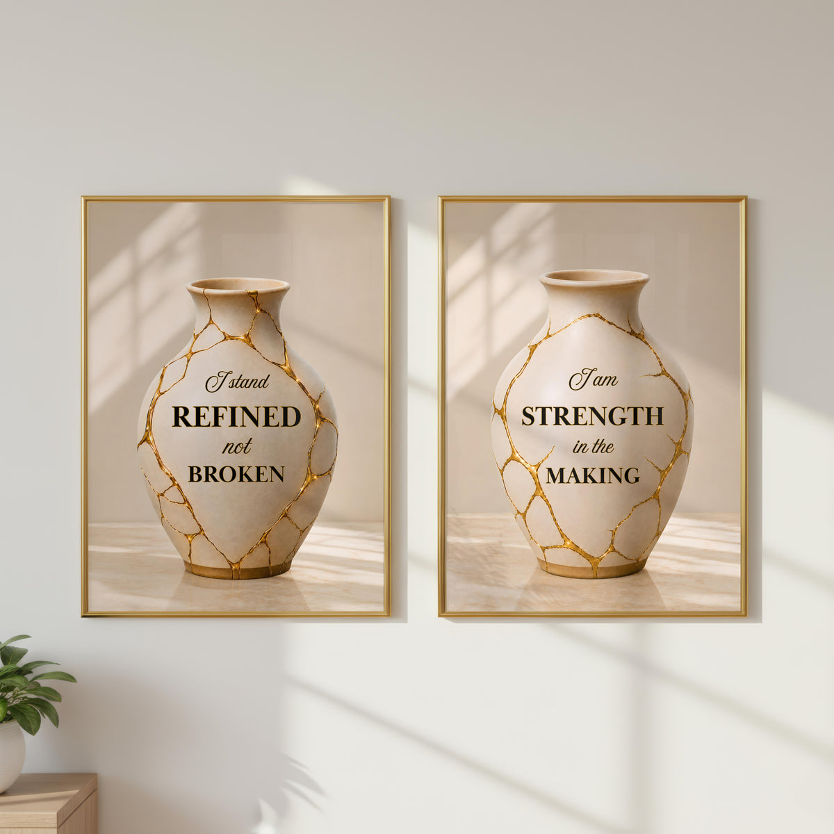 I Stand Refined, Not Broken | Christian Affirmation Wall Art